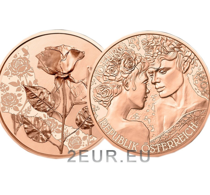  Austria 10 euro moneta 2021 - la rosa