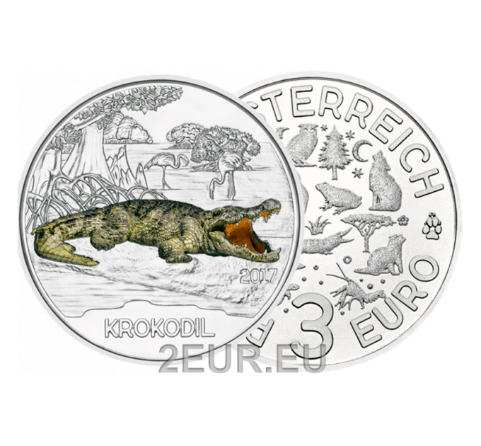 Austria 3 euro moneta 2017-2 - Coccodrillo