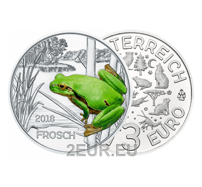 Austria 3 euro moneta 2018-4 - Rana