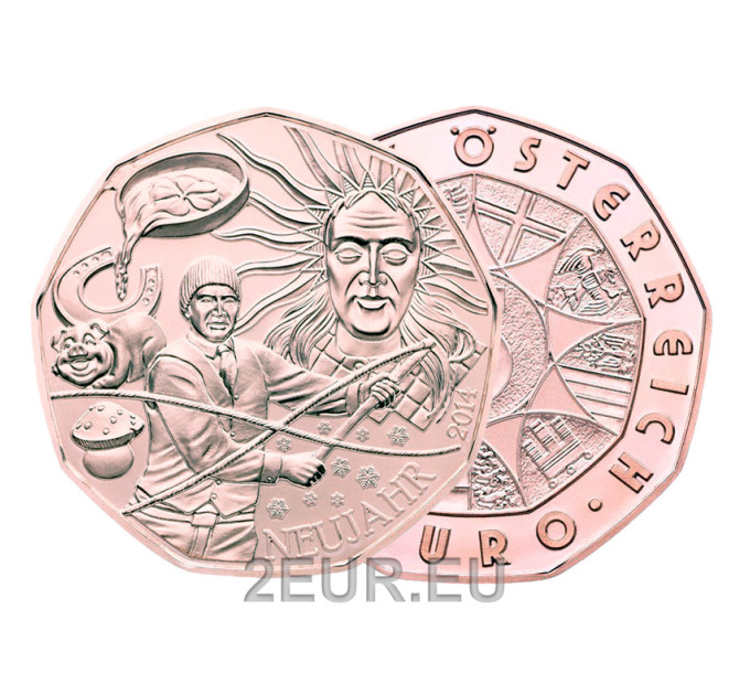 Austria 5 euro moneta 2014 - Anno nuovo