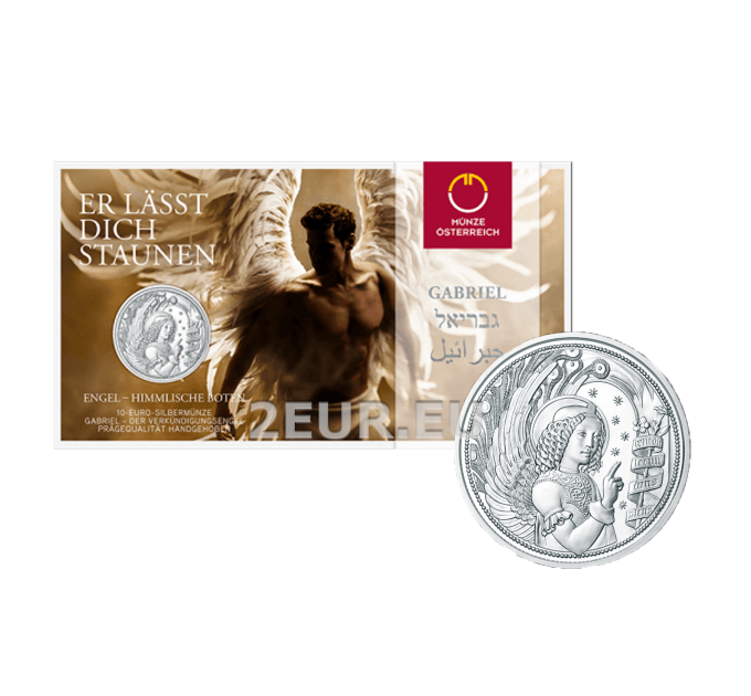  Austria 10 euro Moneta d'argento 2017 - Gabriel - l'angelo rivelatore