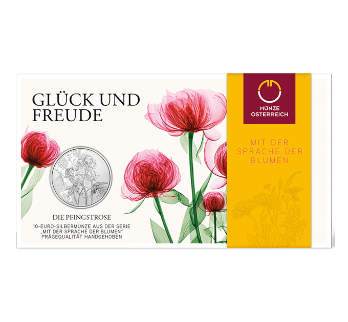  Austria 10 euro  Moneta d'argento 2024 - Peonia