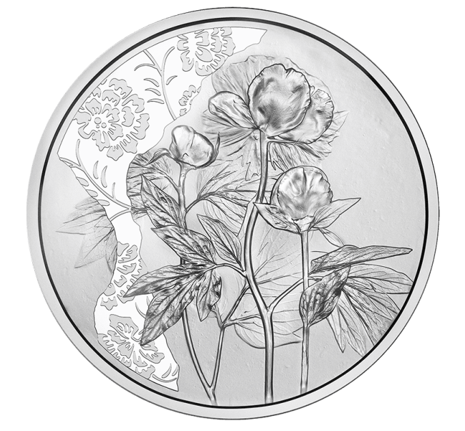  Austria 10 euro  Moneta d'argento 2024 - Peonia