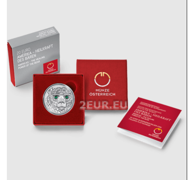 Austria 20 euro Moneta d'argento 2023 – Eyes of the World - America - Il potere curativo dell'orso