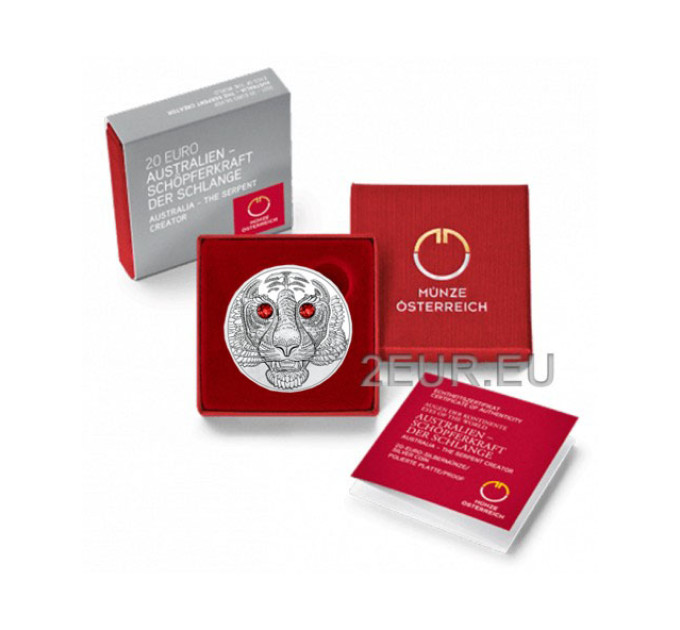 Austria 20 euro Moneta d'argento 2022 – Occhi del mondo - Asia - Il potere della tigre