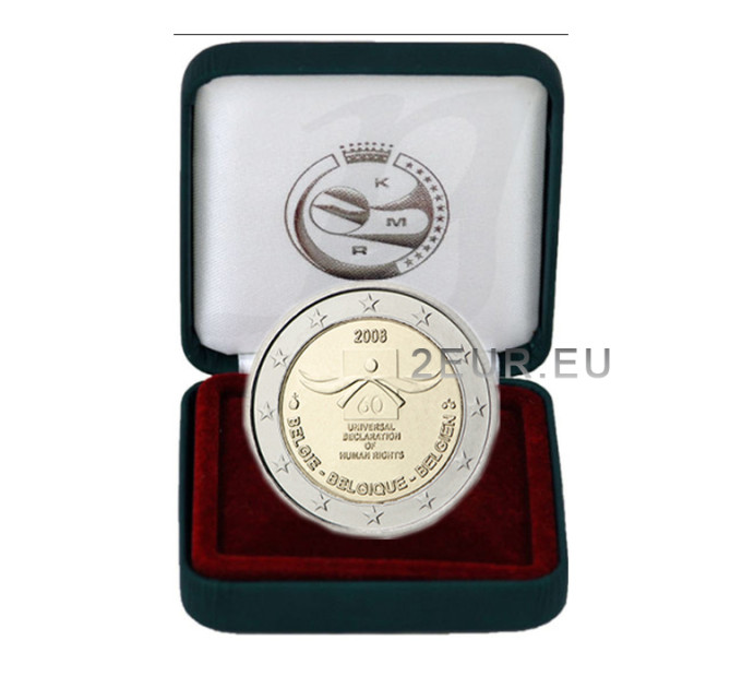 Belgio 2 euro proof 2008 - 60° Anniversario della Promulgazione dei Diritti Umani 