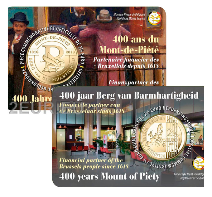 Belgio 2,5 euro BU 2018 - 400 anni di Berg van Barmhartigheid - FR