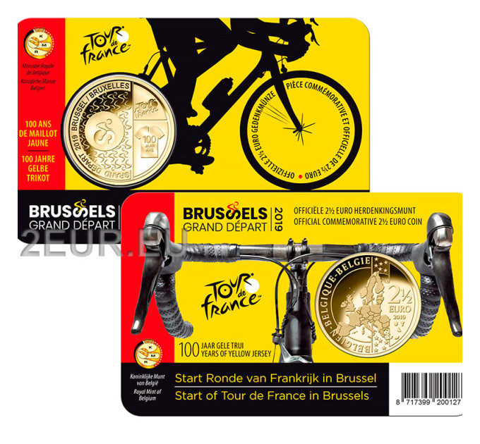 Belgio 2,5 euro BU 2019 - Grand dapart bruxelles - FR