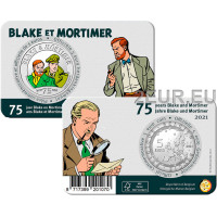 Belgio 5 euro BU 2021 - 75 anni di Blake e Mortimer - colore