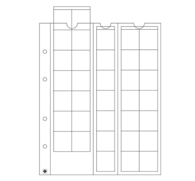 FOGLIO PER MONETE DA 2 EURO - OPTIMA (LEUCHTTURM) - 35 MONETE