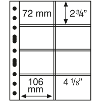 FOGLIO PER CARTA MONETE - OPTIMA (LEUCHTTURM) - 8 MONETE