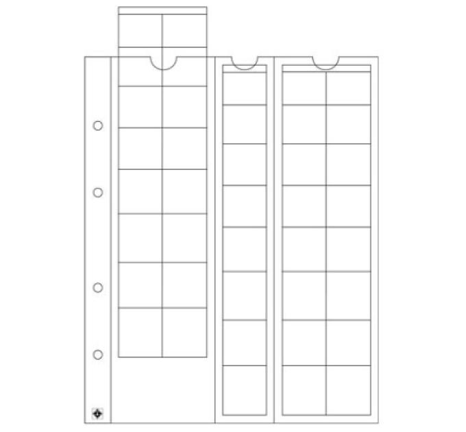 FOGLIO MONETE 1 centesimo - 2 EURO - OPTIMA (LEUCHTTURM) - 40 MONETE