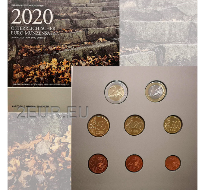 Austria Set di monete in euro FDC 2020 - Le scale della morte a Mauthausen