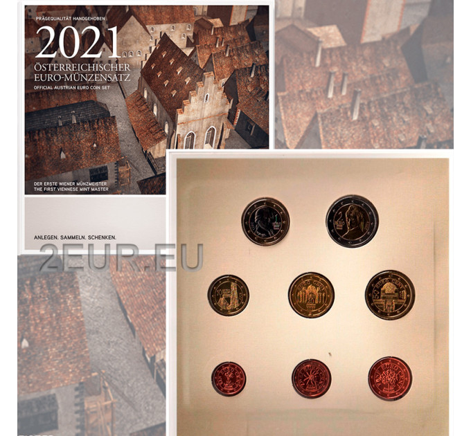 Austria Set di monete in euro FDC 2021 - La prima zecca viennese