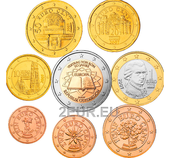 Austria Set di monete in euro UNC 2007 