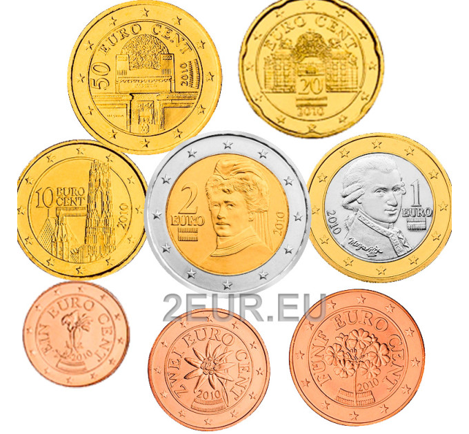 Austria Set di monete in euro UNC 2010