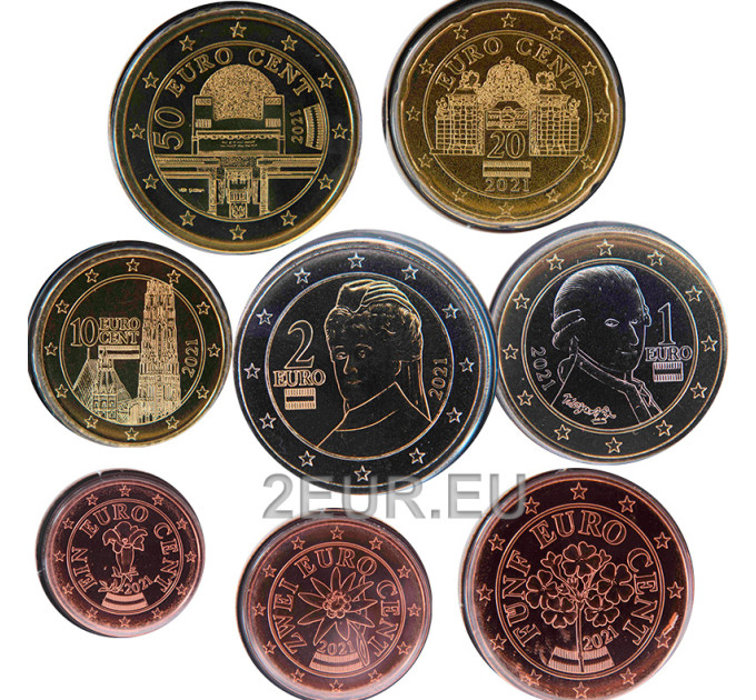 Austria UNC 2021 - Set di monete in euro