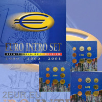 Belga set euro  BU 1999 -2000 - 2001 - Introduzione all'euro