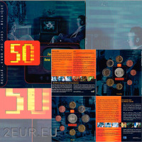 Belgium euro set BU 2003 - 50 anni TV belga