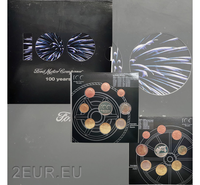 Belgium euro set BU 2003 - 100 anni Ford