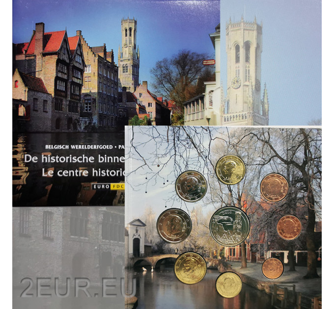 Belgium euro set BU  2010 - Centro storico di Bruges