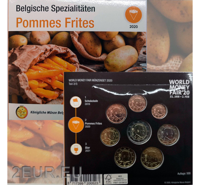 Belgium euro set BU 2020 - Patatine fritte