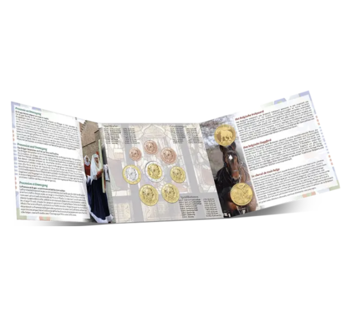 Belgium euro set BU 2026 - folklore belga - Ommegang/processioni