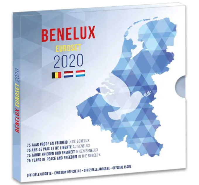 BENELUX euro set BU 2020 - 75 anni di pace e libertà nel Benelux