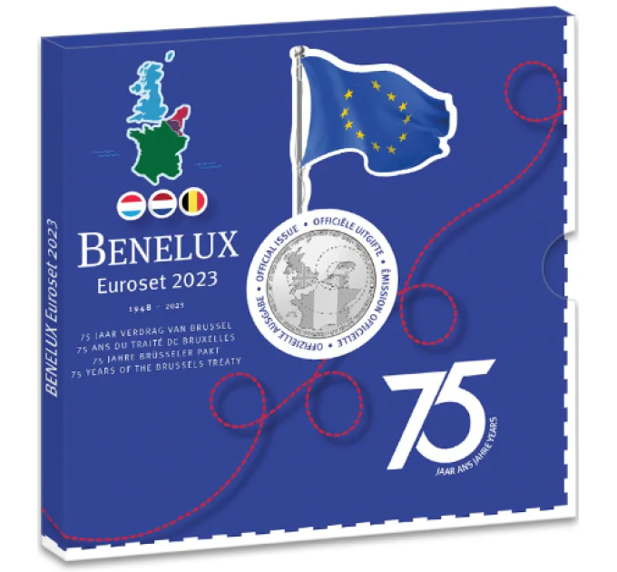 BENELUX euro set BU 2023 - 75 anni del Trattato di Bruxelles