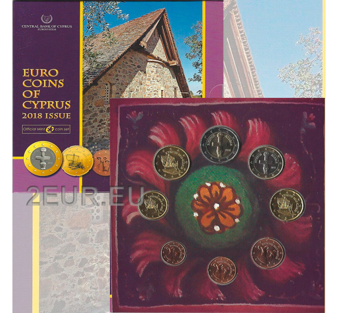 Cipro euro set BU 2018 - Monumenti religiosi di Cipro  