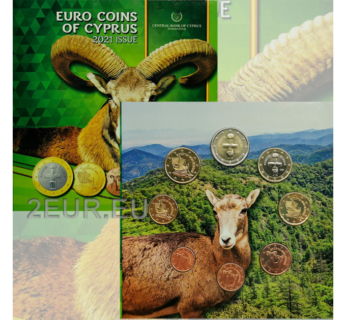 Cipro euro set BU 2021 - Muflone 
