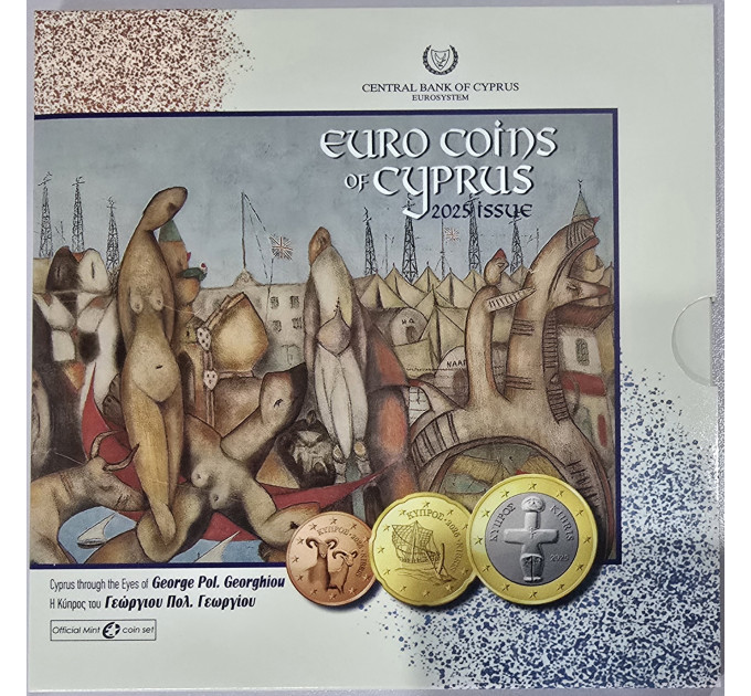 Cipro euro set BU 2025 - Cipro vista con gli occhi di George Pol Georgiou