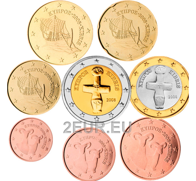 Cipro euro set UNC 2008 