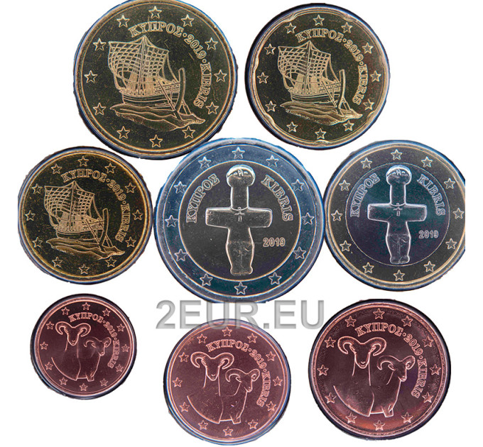 Cipro euro set UNC 2019  