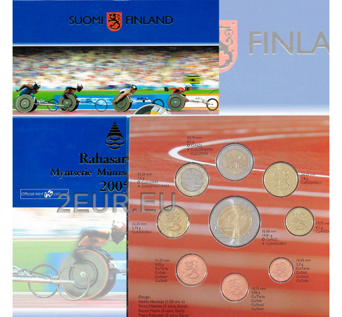 Finlandia euro set BU 2005 - 10. Campionato mondiale di atletica leggera con Paralimpiadi