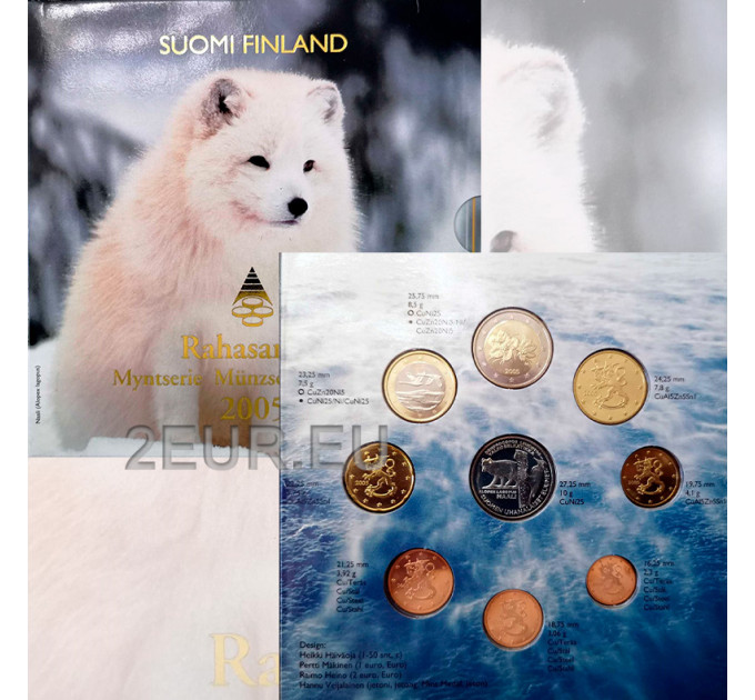 Finlandia euro set BU 2005 - Specie in via di estinzione della Finlandia