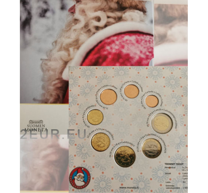 Finlandia euro set BU 2021 - Buon Natale dal paese di Babbo Natale!