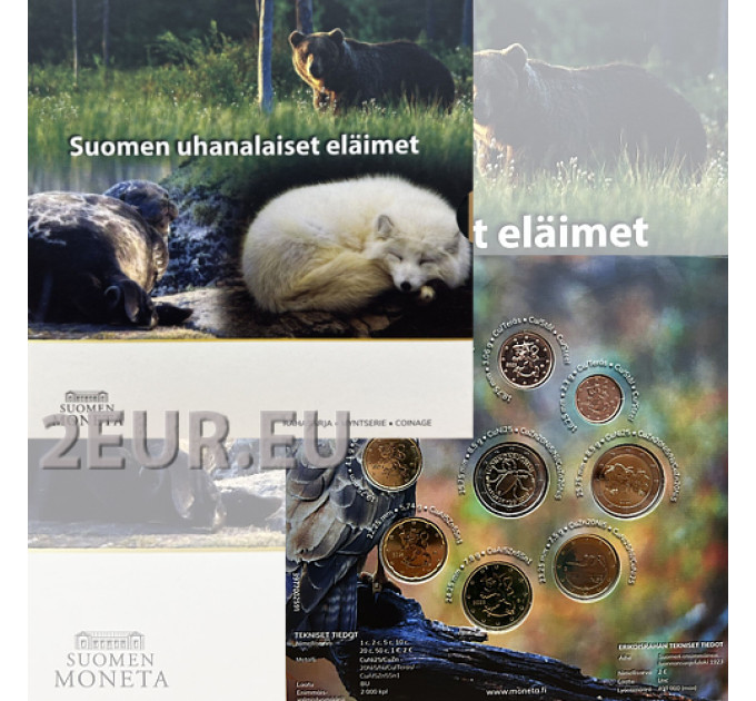 Finlandia euro set BU 2023 - Animali in via di estinzione