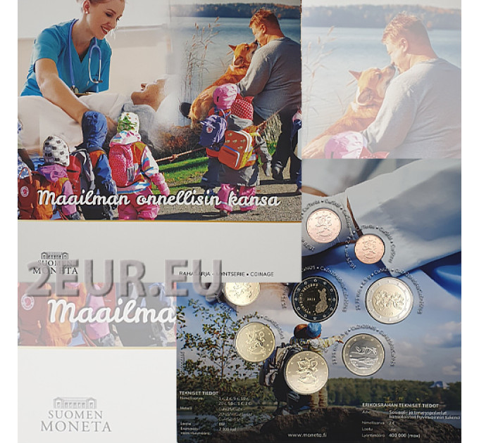 Finlandia euro set BU 2023 - La nazione più felice del mondo
