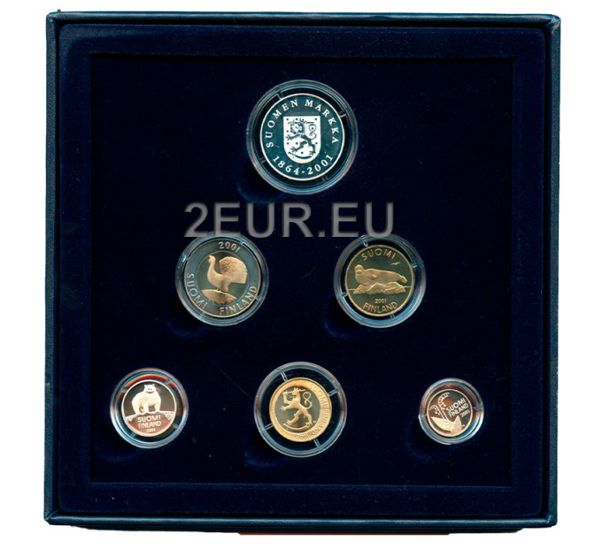 Finlandia Serie di monete in euro PROOF 2001