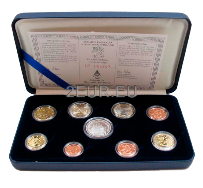 Finlandia Serie di monete in euro PROOF 2002