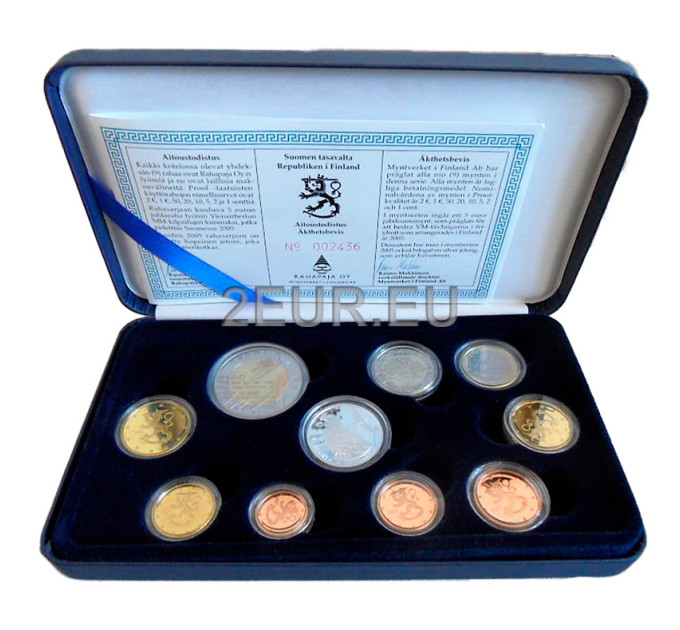 Finlandia Serie di monete in euro PROOF 2005