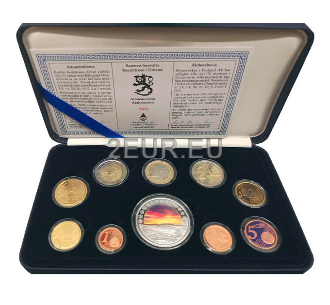 Finlandia Serie di monete in euro PROOF 2008