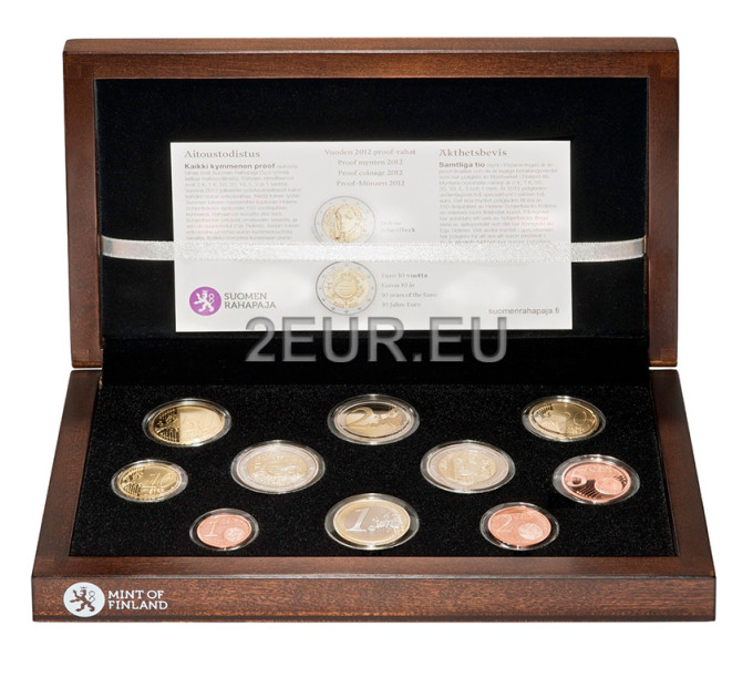 Finlandia PROOF 2012 - Serie di monete in euro