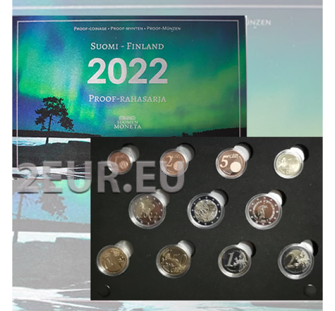 Finlandia PROOF Serie di monete in euro 2022