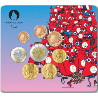 Francia FDC set 2024 - Set di monete in euro - Mascotte paralimpica