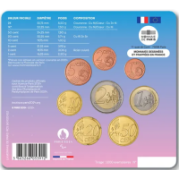 Francia FDC set 2024 - Set di monete in euro - Mascotte paralimpica