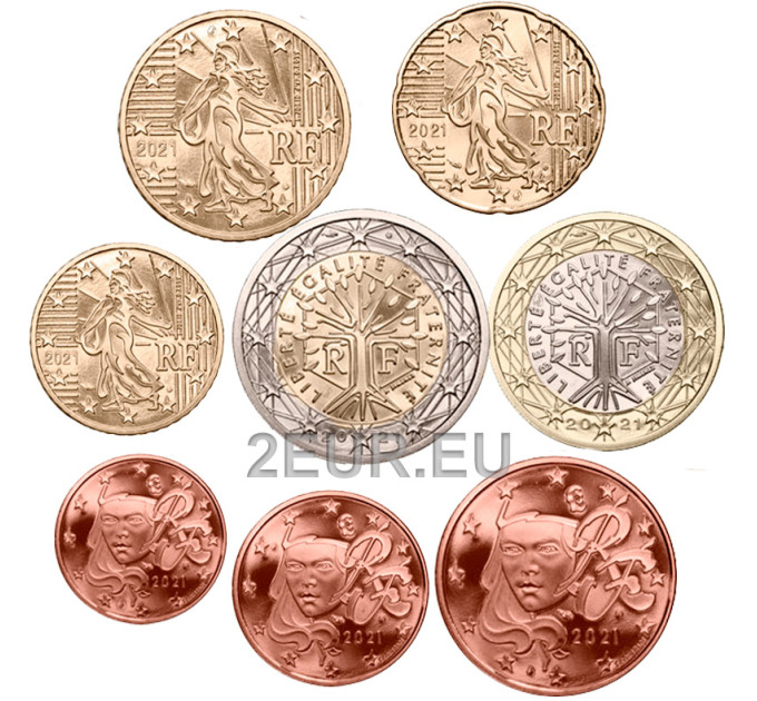 Francia Serie UNC2021 - Serie di monete in euro