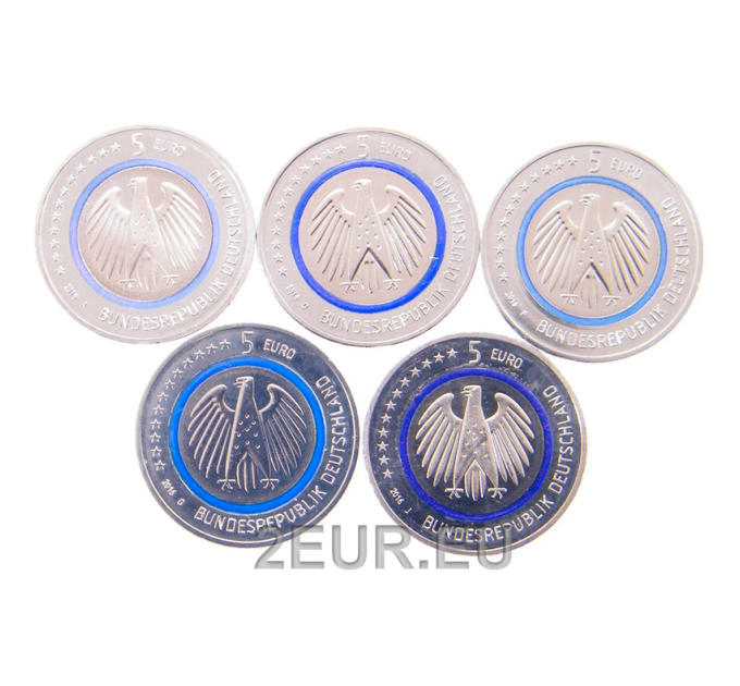 Germania 5 euro UNC 2016 - Pianeta Terra