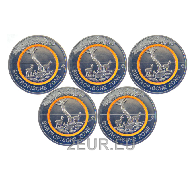 Germania 5 euro UNC 2018 - Zona Subtropicale